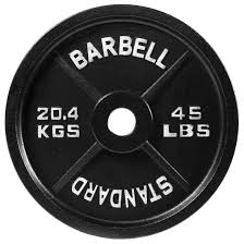 Photo 1 of EDX Solid Cast Iron Olympic Weight Plate –35 LBS 2-Inch Center Hole, Rust-Resistant Strength Training Disc for Home or Commercial Gym, 45LBS, 1-Pack

