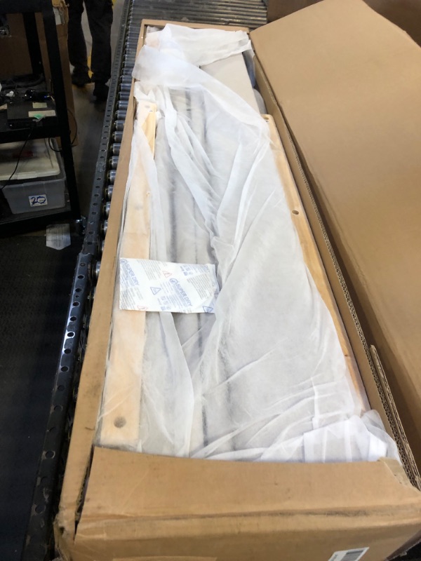 Photo 1 of DWVO Queen Bed Frame Linen Fabric Upholstered Platform with Headboard and Strong Wooden Slats, Non-Slip and Noise-Free,No Box Spring Needed, Easy Assembly,Beige