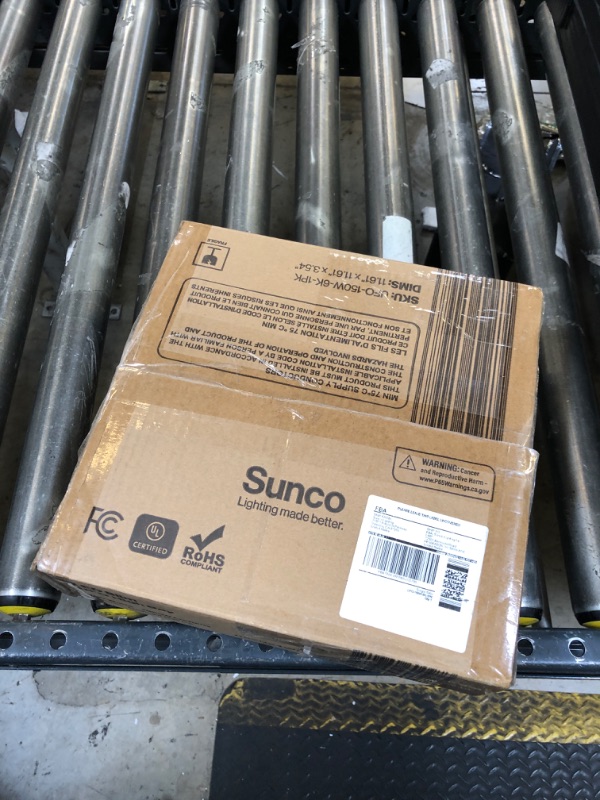 Photo 1 of Sunco UFO LED High Bay Light, Shop Lights for Warehouse, Plug & Play, 19500 LM, 150W, 6000K Daylight Deluxe, Power Cord Included, IP65 Waterproof Shatterproof Fixture UL.