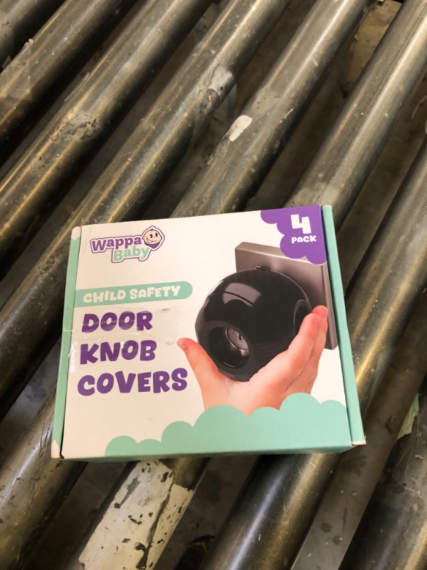 Photo 1 of Child Safety Door Knob Cover (4 Pack) Hard-to-Remove Dual-Lock Door Handle Covers for Kids - Reusable Baby Proof Door Knob Locks - Installs Easily, No Tools Needed (Black)