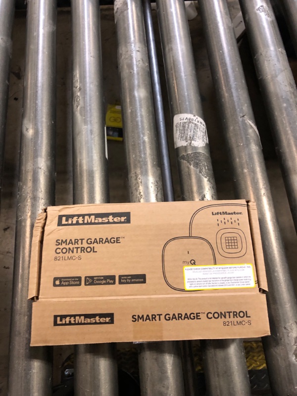 Photo 1 of Liftmaster myQ Smart Garage Control - Wireless Garage Hub and Sensor with WiFi & Bluetooth - Smartphone Controlled, 821LMC-S, White