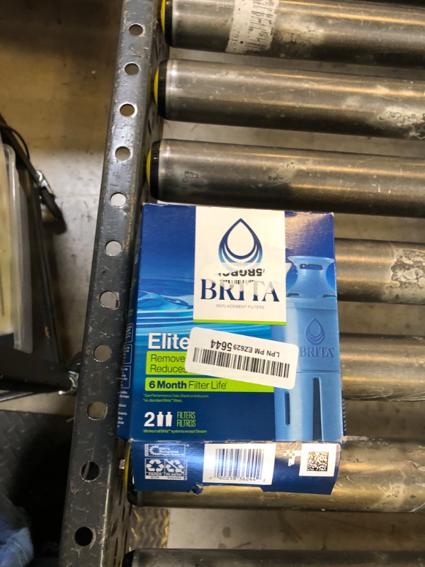 Photo 1 of Brita Filter Replacements for Water Pitchers and Dispensers, Elite, NSF Certified to Remove 99% of Lead, 2 Count, Blue