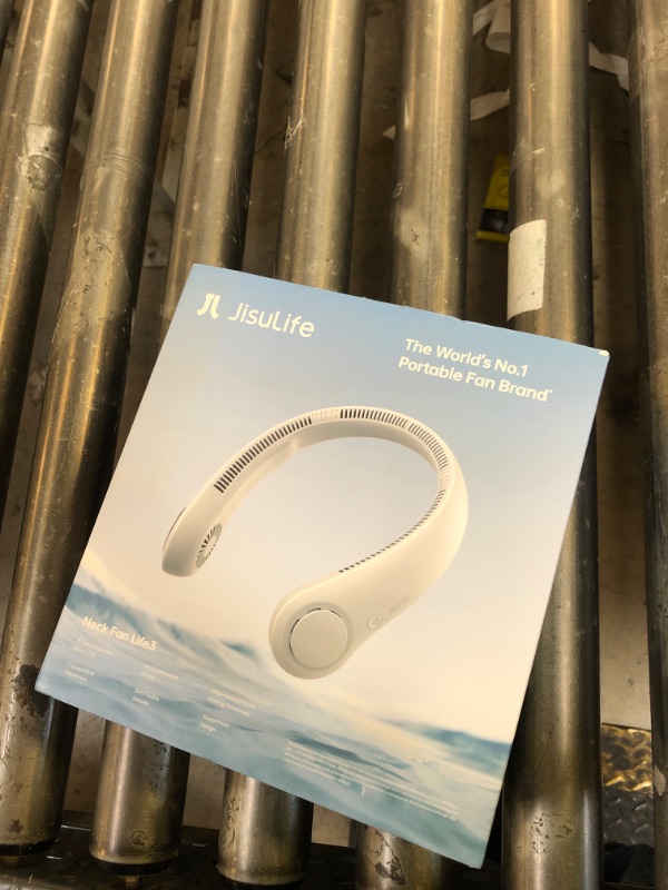 Photo 1 of JISULIFE Portable Neck Fan, Hands-Free Bladeless, 5 Speeds, 4000 mAh Battery Operated Wearable Personal Fan, Twistable, Rechargeable, Gift for Women Men-Grey