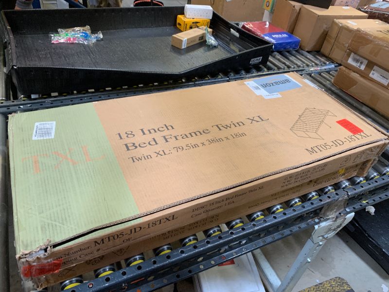 Photo 1 of Yitong Angel Twin XL Size Bed Frame, 18 Inch Heavy Duty Support 3500 lbs Metal Platform, No Box Spring Needed/Noise Free/Non-Slip/Steel Slat Support/Easy Assembly