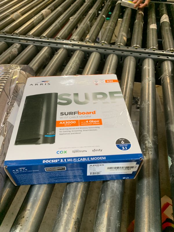 Photo 1 of ARRIS (G34) - Cable Modem Router Combo - Fast DOCSIS 3.1 Gigabit WiFi 6 (AX3000), Approved for Comcast Xfinity, Cox, Spectrum & More, 1 Gbps Max Internet Speeds