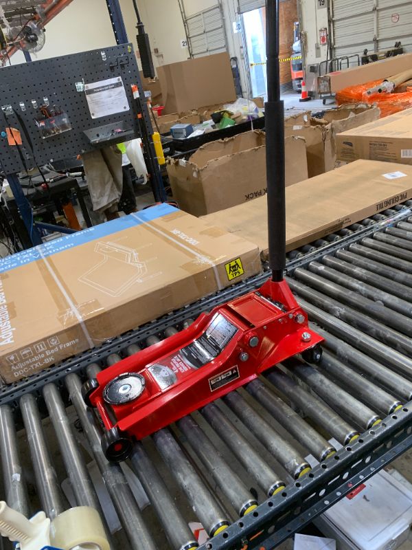 Photo 1 of Jack Boss 4 Ton Floor Jack Hydraulic Low Profile Floor Jack with Dual Piston Quick Lift Pump, 4 Ton (8,800 lbs) Capacity, Red