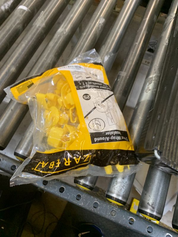 Photo 1 of Zareba ITY-Z Standard Snug-fitting T-Post Insulator, 25 per Bag, Yelllow