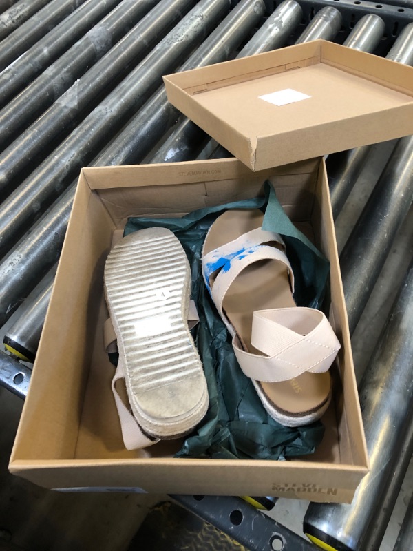 Photo 1 of Steve Madden Bandi White Wedge Sandal 7 M US