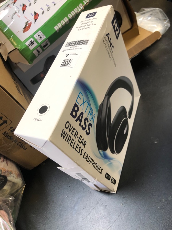 Photo 1 of MMWOWARTS Hybrid Active Noise Cancelling Bluetooth Headphones, Over Ear Wireless Headphones with 60H Playtime, Hi-Res Audio, Deep Bass, Memory Foam Ear Cups for Home Office Travel