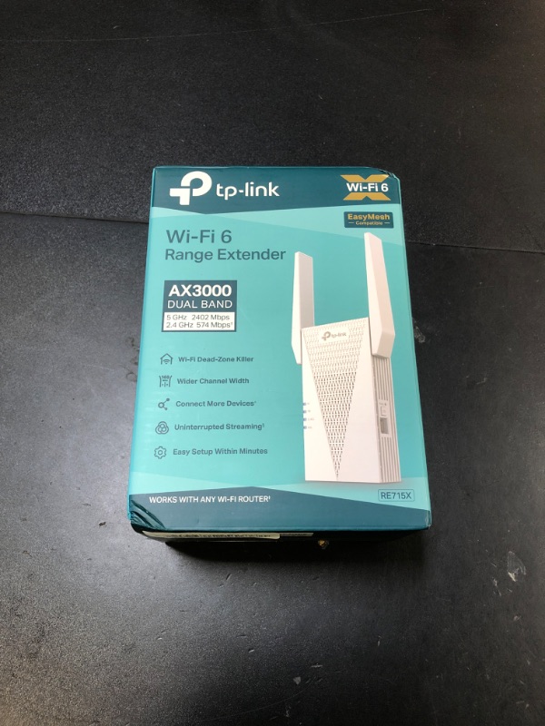 Photo 1 of TP-Link AX3000 WiFi 6 Range Extender | PCMag Editor's Choice | Dual-Band Wireless Repeater w/Ethernet Port | Up to 2400 Sq. Ft., 64 Devices | Internet Signal Booster | APP Setup | EasyMesh (RE715X)
