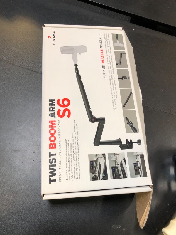 Photo 1 of THRONMAX Twist S6 Microphone Boom Arm, Low Profile Mic Stand with Cable Management,Desk Clamp, Versatile Mounting, All-Metal and Fully Adjustable Mic Arm for Streaming, Gaming, Home Office,Universal