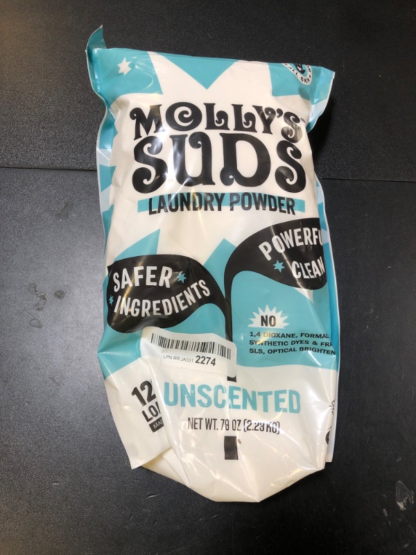 Photo 1 of Molly's Suds Original Laundry Detergent Powder | Clean Laundry Detergent Powder for Sensitive Skin | Simple, Effective Ingredients, Stain Fighting | 120 Loads (Unscented)