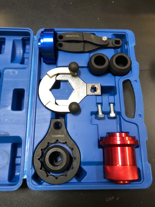 Photo 1 of 13PC Rear Drive Axle Differential Installer Remover Tool Set Fit For BMW M2 M3 M4 M5 E70 E71 E82 E90 E91 F12 F13 X3 X5 7 Series Replace 335040 335050 335060 335080 with 27/34/37 Teeth Socket