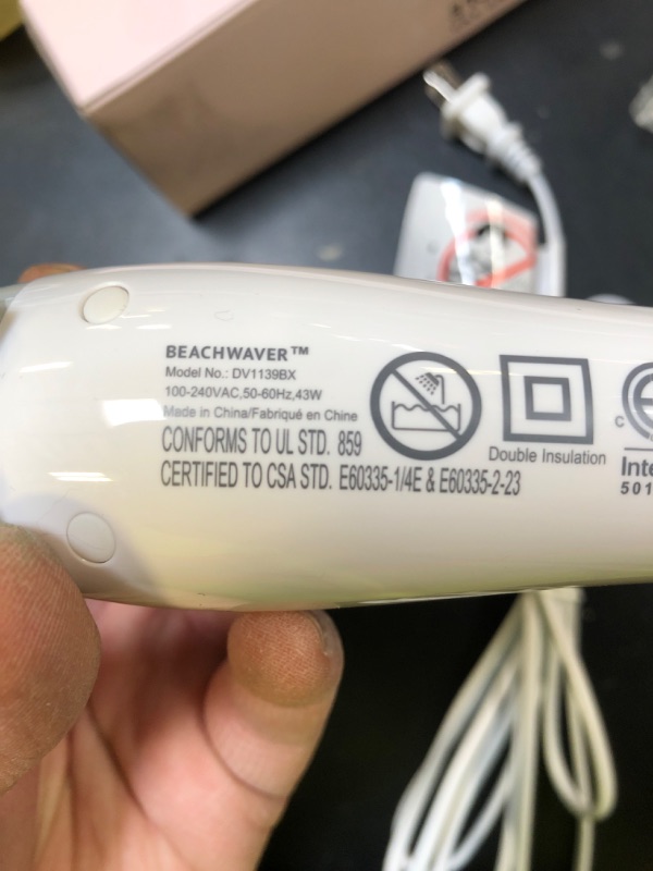Photo 1 of The Beachwaver Co. Beachwaver S.75 Rotating Curling Iron - White | Automatic 0.75 Inch Ceramic Curling Iron | Auto-Shut Off, Home Button, Travel-Friendly, Dual Voltage | S-Series (DV1139)