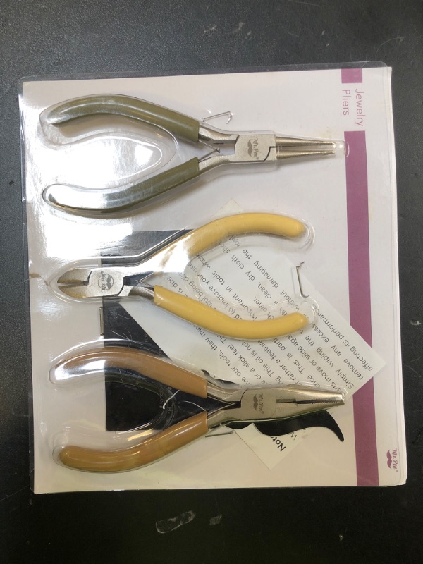 Photo 1 of Mr. Pen- Jewelry Making Kit, 3 Pack Vintage Color Pliers, Wire Cutters, Chain Nose and Craft Pliers for Earrings and Jewelry
