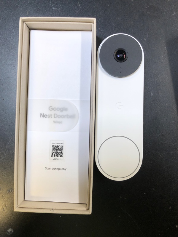 Photo 1 of Google Nest Doorbell (Wired, 3rd Gen) - 2K Video and Gemini, Live View, Night Vision, 2-Way Audio - Works with Google Home - 2025 Model - Snow