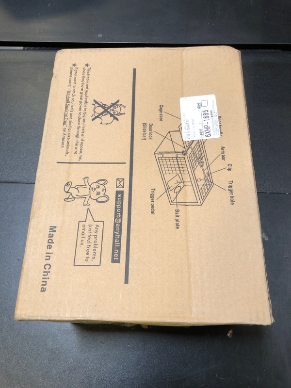 Photo 1 of Anyhall 2-Pack Rat Traps Humane Live Mouse Vole Chipmunk Trap Cage for Indoors and Outdoors (Black)