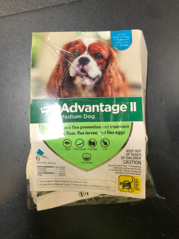 Photo 1 of Advantage II Medium Dog Vet-Recommended Flea Treatment & Prevention | Dogs 11-20 lbs. | 6-Month Supply