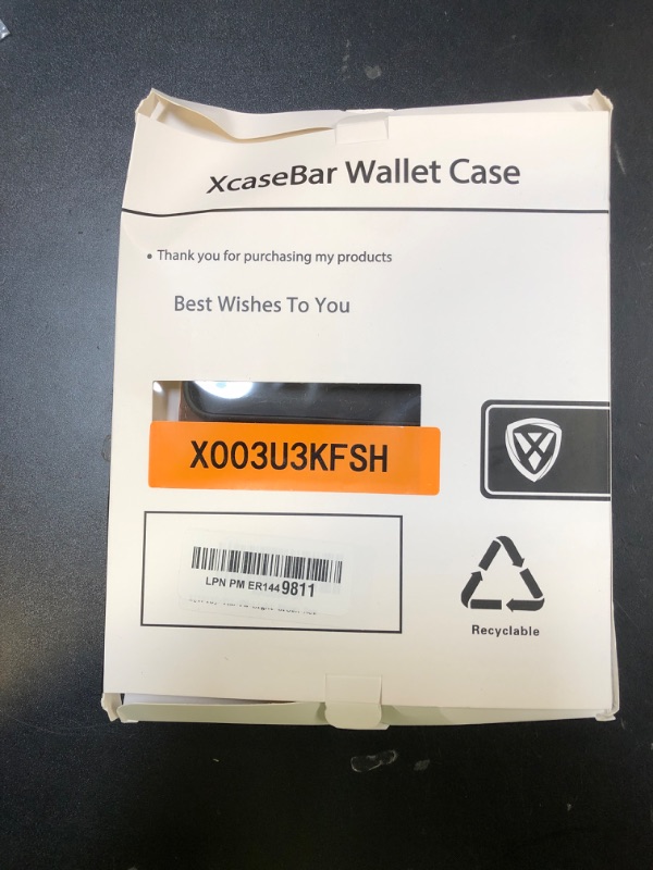 Photo 1 of XcaseBar for iPhone 13 6.1" Wallet case with Zipper Credit Card Holder?RFID Blocking?, Flip Folio Book PU Leather Phone case Shockproof Cover Women Men for Apple 13 case Light Brown