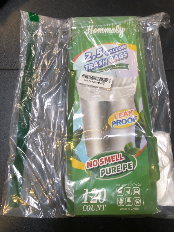Photo 1 of 2.5 Gallon 120 pcs(2.5-2.6 Gal) Small Clear Trash Bags, Strong 2.5 Gallon 2.6 Gallon Garbage Bags, Bathroom Trash Can Bin Liners,Mini Bags Waste Basket Liner,Fit 6-10 Liter, 2.5-2.6 Gal (2.5C120)