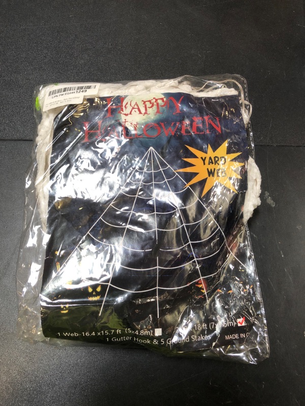 Photo 1 of Halloween Spider Web Lights 290 LED Lighted Spider Web Giant 23 Ft Halloween Decorations Light up with 8 Lighting Modes Waterproof & Timer for Outdoor Indoor Yard Haunted House Decor, Purple & Orange