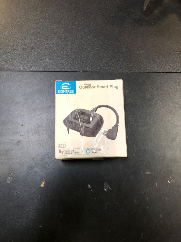 Photo 1 of EIGHTREE Outdoor Smart Plug Waterproof IP44, Smart Outlet Plug with 2 Independently Controlled Outlets, Compatible with Alexa and Google Assistant, Voice & Remote Control, Timer&Schedule, 2.4GHz Only