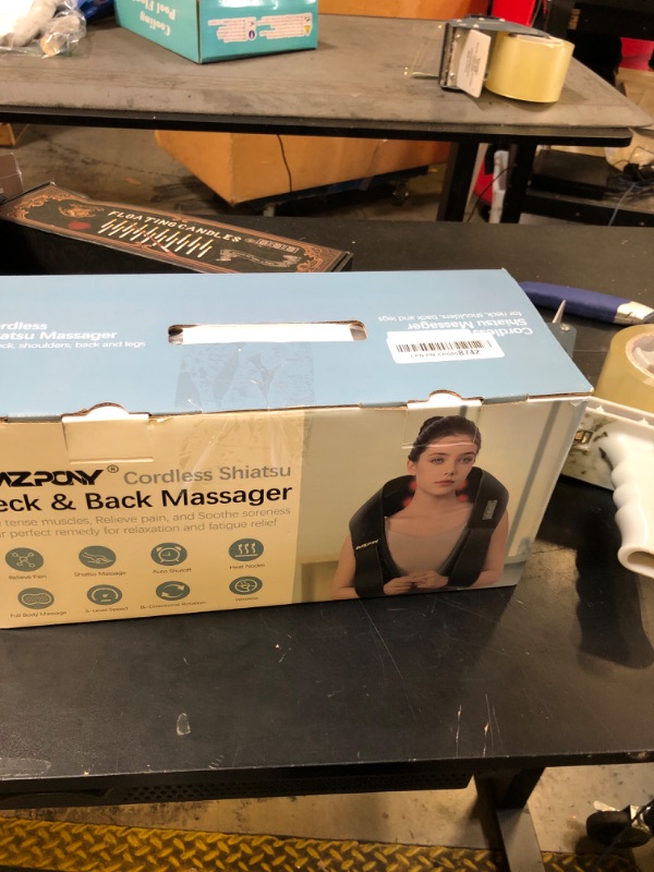 Photo 1 of AMZPONY® Cordless Neck Massager for Pain Relief Deep Tissue, Rechargeable Shiatsu Neck and Back Massager with Heat Kneading Shoulder Massage for Body Muscle Pain Relief,Gifts for Dad Mom Friends