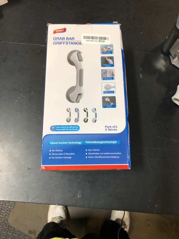 Photo 1 of TAILI Shower Handles for Elderly Suction, 2 Pack 12 Inch Shower Grab Bars for Seniors, Grab Bars for Bathtubs and Showers, No Drilling Removable Safety Shower Grip, Silver