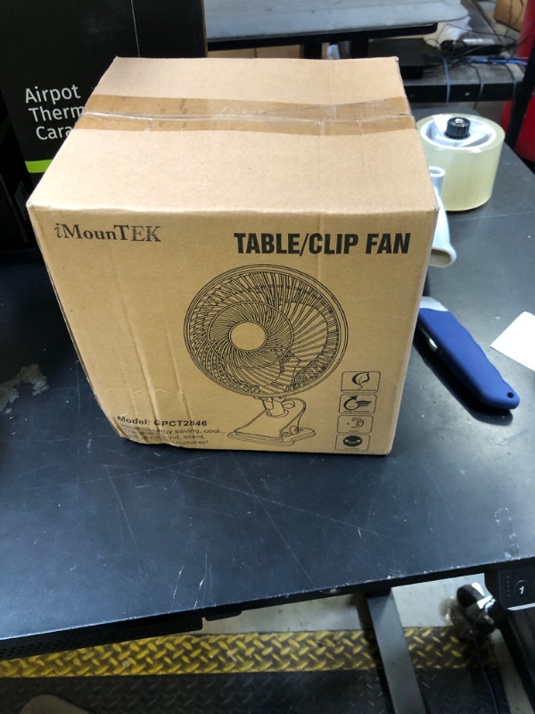 Photo 1 of 8.6" Clip On Fan, Portable Quiet Clamp Fan w/2 Speed, Auto Oscillation Personal Table Fan with Sturdy Clamp for Home Office Desk OutdoorCamping Travel w/ 3.94FT Cord