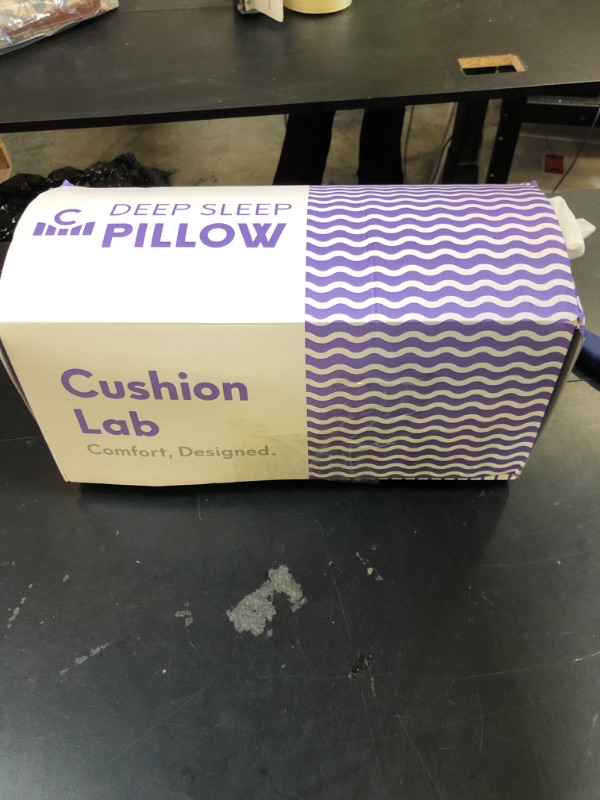 Photo 1 of C CUSHION LAB Deep Sleep Pillow, Patented Ergonomic Contour Design for Side & Back Sleepers, Orthopedic Cervical Shape Gently Cradles Head & Provides Neck Support & Shoulder Pain Relief - Calm Grey