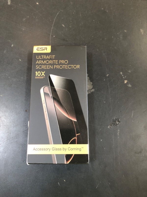 Photo 1 of ESR Accessory Glass by Corning™ 3 Pack 9H+ Glass for iPhone 17 Pro Max Screen Protector, Military Grade Shatterproof & Durable with UltraFit Tray