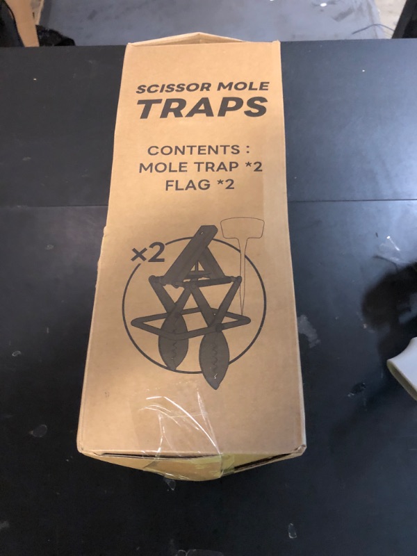 Photo 1 of Mole Traps That Kill Best, 2 Pack Scissor Mole Trap, Sleek Black Stainless Steel Finish