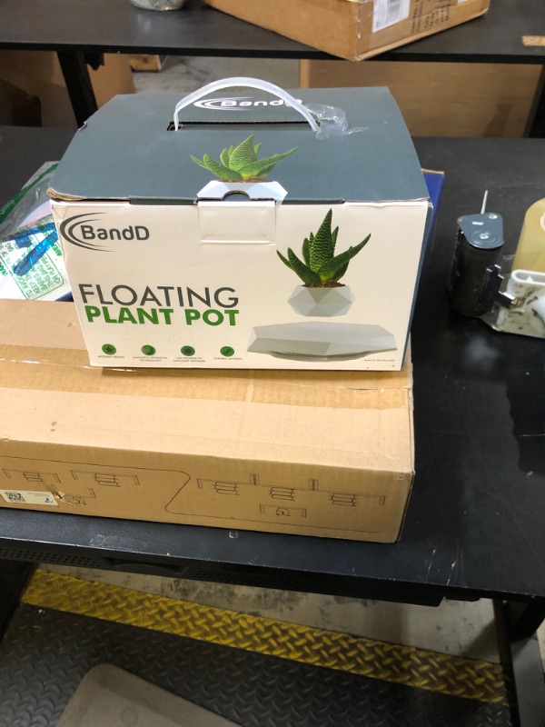 Photo 1 of BandDlevs Floating Pots for Plants - Levitating Pot - Levitating Planter for Bonsai, Succulents, Air Plants - Floating Magnetic Display for Home Office Desks - Magnetic Levitation Plant Holder (White)