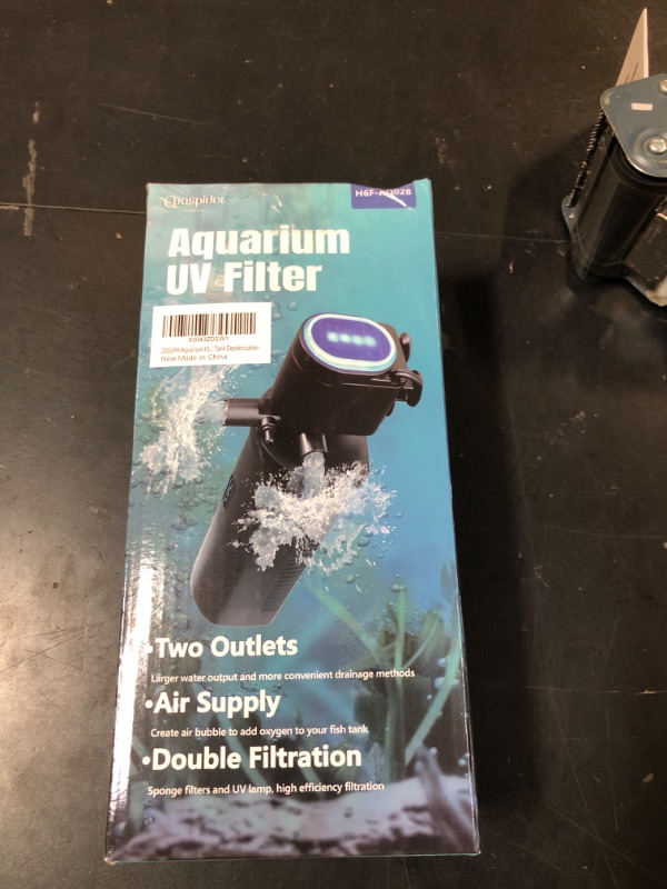Photo 1 of coospider-repta 200GPH Aquarium Filter, U-V for Aquarium for 20-75 Gal Tank, Submersible Pump Filter for Green Water and Algae Clean, Ultra-Silent Green Killing Machine with Fish Tank Deodorization
