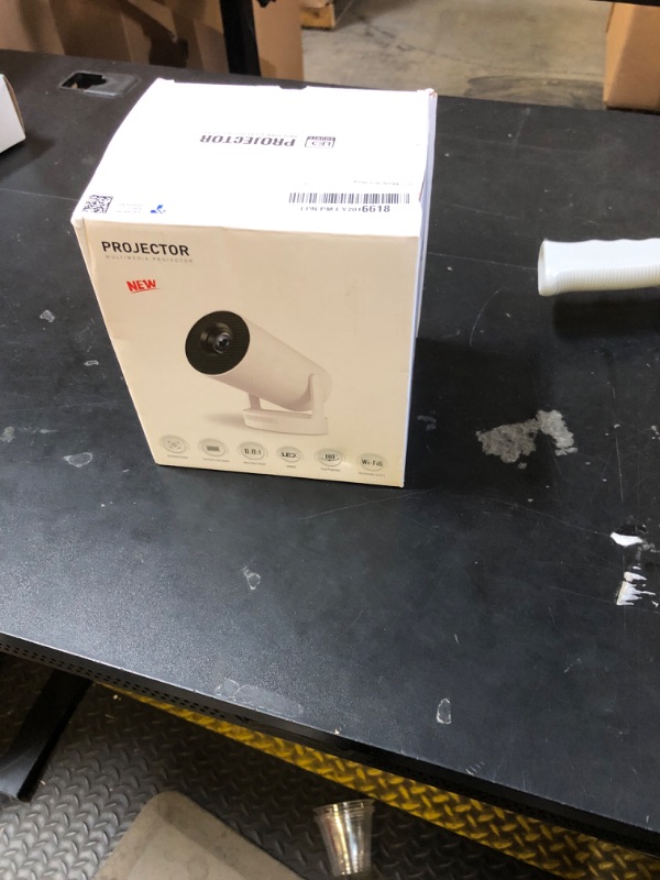 Photo 1 of ?Electric Focus?Mini Portable Projector with 4K Support, Bluetooth 5.4 WIFI6, 5watt Sound Base Speaker, 260 ANSI, Android 11, 210° Rotation , Auto Keystone Correction Video Projector HY300 PLUS