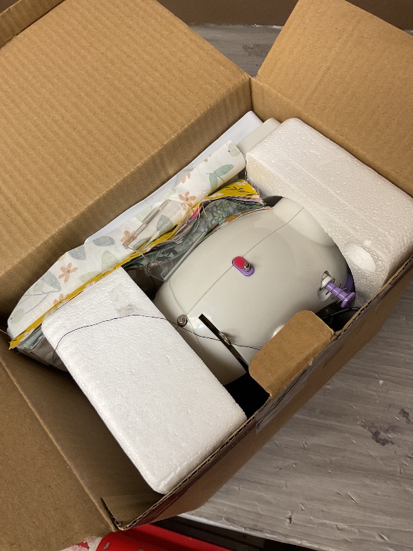 Photo 1 of KPCB Tech Sewing Machine for Beginners [Full Set] with Finger Guard and Fabric Bundles - Mini Sewing Machine with Sewing Kits, Foot Pedal, US Adapter and Extension Table