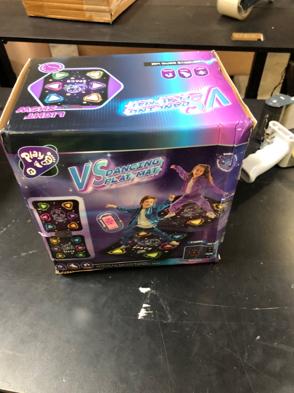 Photo 1 of Dance Mat Toys for 3-12 Year Old Girls Boy, 2 Players Dance Mat with Light-up 12 Buttons & 5 Games Mode, Bluetooth Dance Game Toy for Girls 5-7, Xmas Birthday Gifts for 3 4 5 6 7 8 9 10+ Year Old Kids