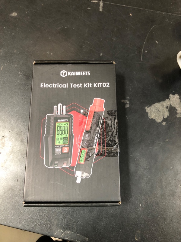 Photo 1 of KAIWEETS Electrical Test Kit, Non-Contact Voltage Tester with Signal Percentage, GFCI Outlet Tester with LCD Display, Wiring Fault Checker, Outlet Tester Kit for Electrician, DIY