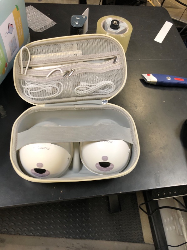 Photo 1 of Momcozy Breast Pump Hands Free M5, Wearable Breast Pump of Baby Mouth Double-Sealed Flange with 3 Modes & 9 Levels, Electric Breast Pump Portable - 24mm, 2 Pack Lilac