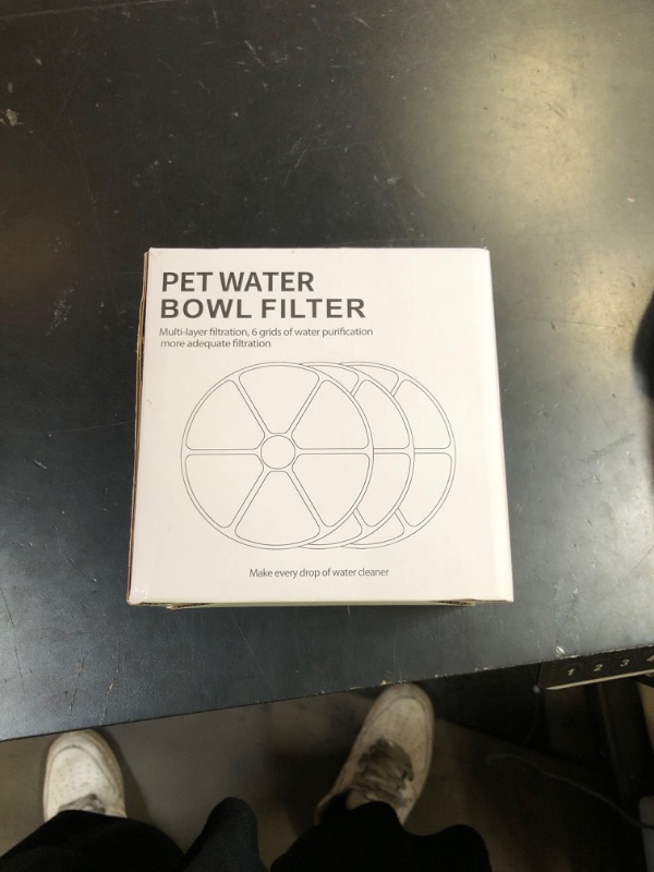 Photo 1 of BOORCA Cat Water Fountain Filters, 6 Pieces Triple Filtration System Replacement Filter Fit for 84oz/2.5L Cat Pet Fountain, 6 Filtration System