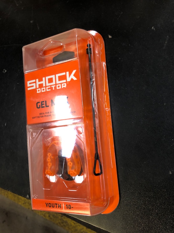Photo 1 of Shock Doctor Mouth Guard Sports, Hockey, Lacrosse, Baseball, Wrestling Moutguard, Gel Max Heavy Duty Protection & Custom Fit, Football Mouth Guard with Strap, Adult & Youth Mouthguard