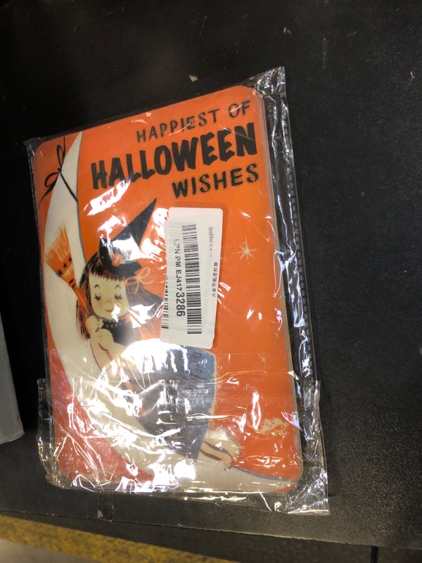 Photo 1 of Vintage Halloween Party Decorations Johanna Parker Decor - Trick or Treat Sign Banner, Retro Pumpkin Garland Flag, Victorian Style Cats Witches Ghosts Party Supplies