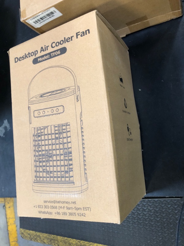 Photo 1 of FANCOLE Small Air Conditioner, 5400mAh Battery, 2 Ice Packs Evaporative Air Cooler, 7H Smart Timer & 16.5ft Remote, 7-Color Light, 1200ML Water Tank, 3 Speed & 2 Cool Mist Portable AC Unit for Bedroom