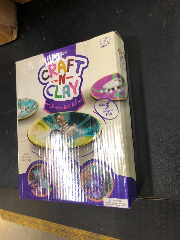 Photo 1 of Dan&Darci Craft 'n Clay - Jewelry Dish Making Kit for Kids Ages 8-14 Year Old - Best DIY Arts & Crafts Kits Gifts - Creative Toys for Preteen & Teenagers Art Projects - Girl Birthday Gift Ideas