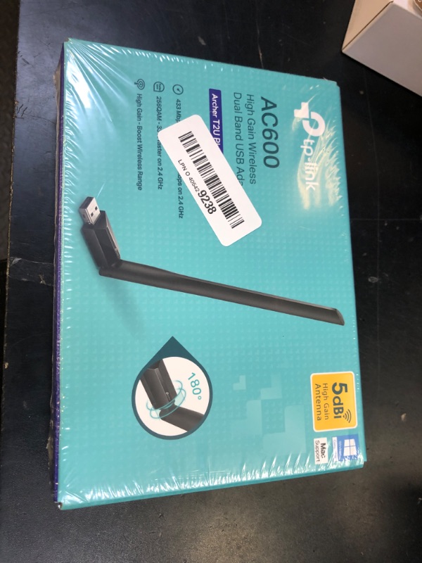 Photo 1 of TP-Link AC600 USB WiFi Adapter for PC (Archer T2U Plus)- Wireless Network Adapter for Desktop with 2.4GHz, 5GHz High Gain Dual Band 5dBi Antenna, Supports Win11/10/8.1/8/7/XP, Mac OS 10.9-10.14, Black