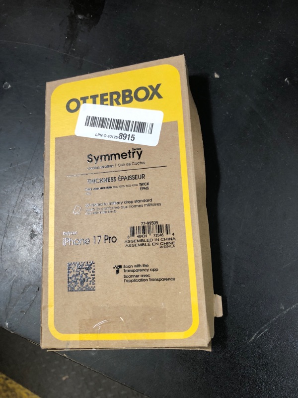 Photo 1 of OtterBox iPhone 17 Pro Symmetry Series Cactus Leather Case - Riverside - Blue