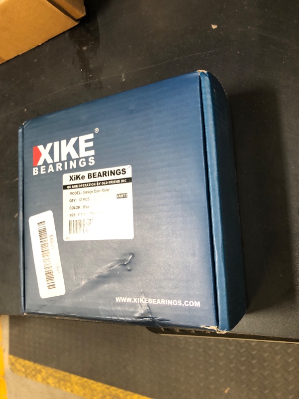 Photo 1 of XiKe 12 Pack Blue 2" Nylon Garage Door Roller 4" Stem, Quiet/Durable and High Load, Use 6200-2RS Double Seals Precision Bearings.