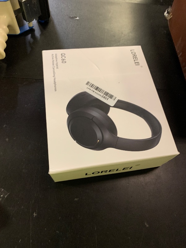 Photo 1 of LORELEI QC60 Hybrid Active Noise Cancenlling Headphones,Wireless over ear Bluetooth Headsets with mic, 60H Playtime Foldable Lightweight, Deep Bass, Memory Earmuffs,for Travel Home Office(Beige White)