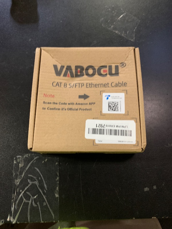 Photo 1 of Vabogu Cat 8 Ethernet Cable, 30ft Heavy Duty High Speed Internet Network Cable, Professional LAN Cable, 26AWG, 2000Mhz 40Gbps with Gold Plated RJ45 Connector, Shielded in Wall, Indoor&Outdoor