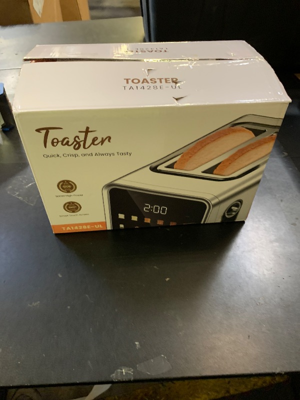 Photo 1 of Touch Screen Toaster 2-Slice with 1.5" Wide Slots & Memory Recall | 900W Stainless Steel Smart Digital Toasters | 6 Shade Settings for Bagels & Thick Bread